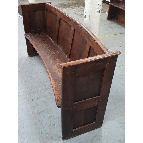 405 - Antique Oak curved back church pew