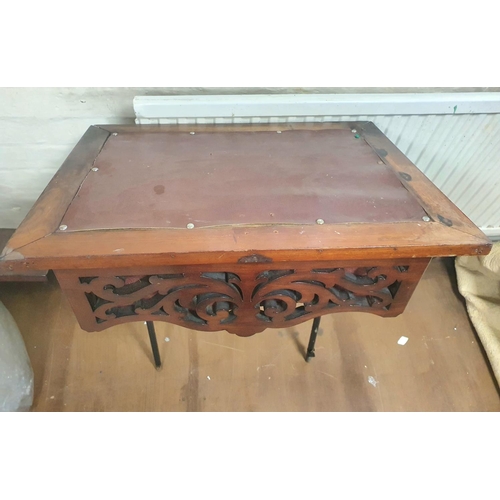 428 - Extensively carved antique Mahogany lectern top