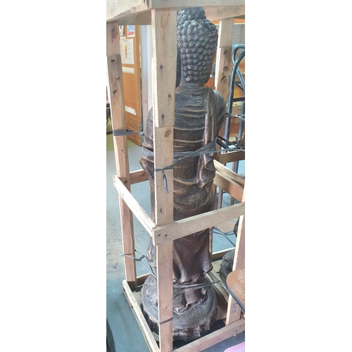 349 - Pair of modern Balinese full-length metal and composite stone Buddhas (2),

Both approx 5 feet tall