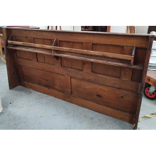 426 - Antique Oak straight back church pew