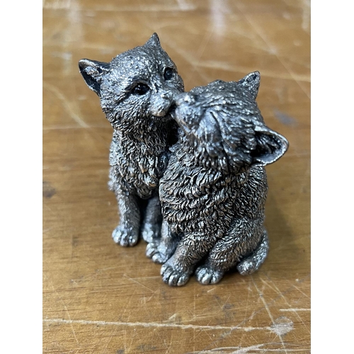 4 - Small Birmingham silver Kitten ornament