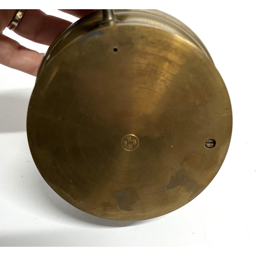62 - Victorian brass aneroid barometer retailed by Elliott Brothers of London, possibly manufactured by N... 