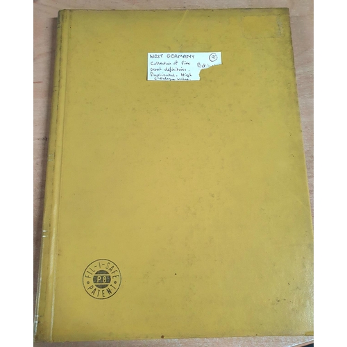 220 - Yellow stock book containing a large collection of West Germany complete used sets 1950s-1970s etc (... 