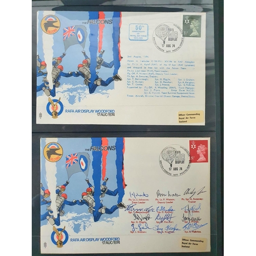 224 - Five albums containing GB RAF EQII FDC relating to flight - many of the FDC signed by the pilots (Qt... 