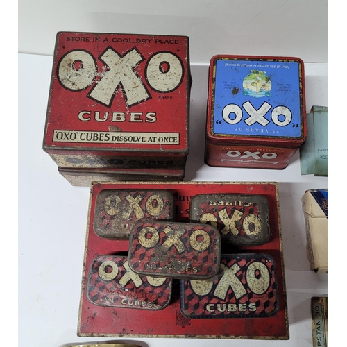 88 - variety of small OXO tins with quantity of other collectables (Qty)