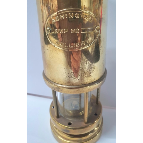 170 - Reproduction brass miner lamp with 