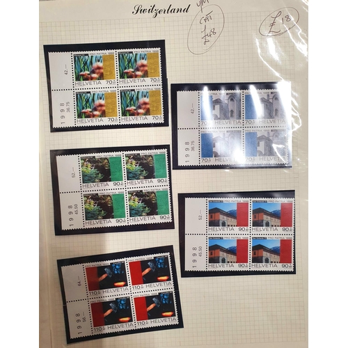 195 - MU and used Switzerland sets and blocks (Qty)