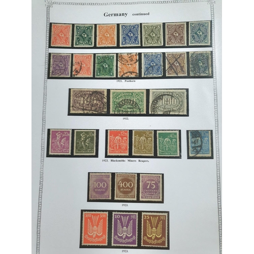 200 - Blue stamp album of world stamps A to H including many 19thC used including China, Germany, Denmark ... 