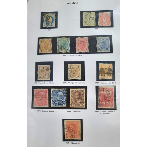 200 - Blue stamp album of world stamps A to H including many 19thC used including China, Germany, Denmark ... 