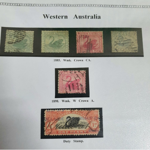 204 - Blue stamp album of Commonwealth including many 19thC used including Australia states, New Zealand a... 