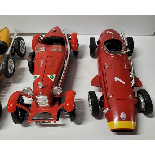 227 - Five different over-sized diecast model cars by Burago (5)