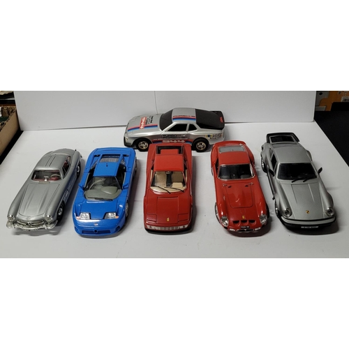 229 - Collection of six 1980's to 1990's die cast sports cars by Burago (6)