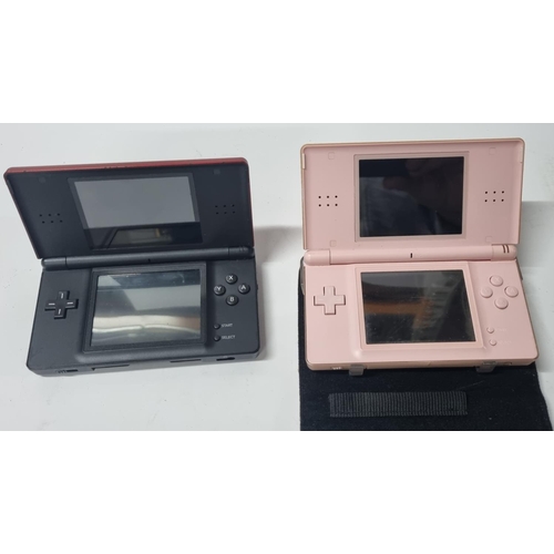 246 - Two Nintendo DS handheld gaming consoles, 1 Pink and 1 Red (2)