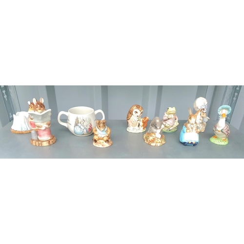 409 - Nine Beatrix figurines, mainly Beswick together with a Beatrix Potter bowl (10)