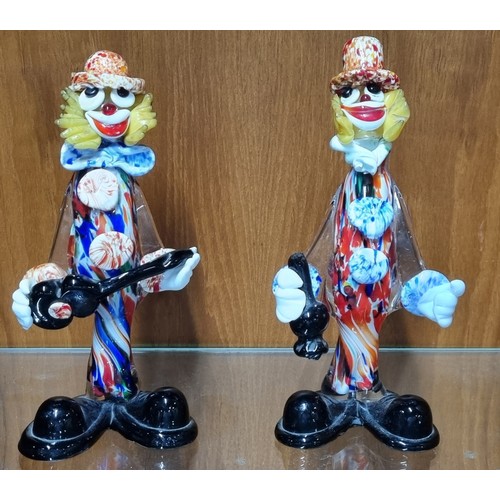 420 - Two Murano glass clowns (2)