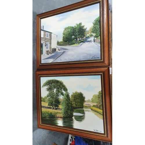 288 - Pair of Billy Hobson oils on canvas, signed and in matching wood frames (2)