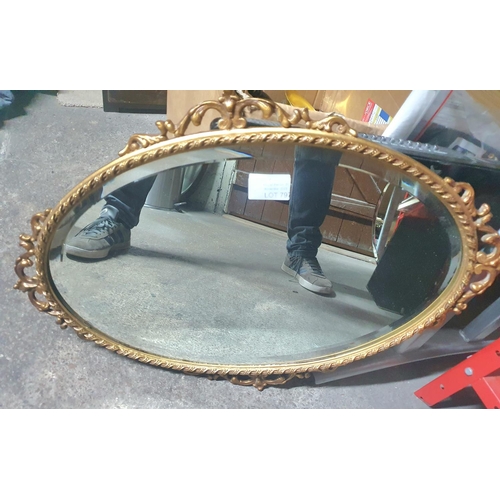 797 - Fine quality mirror with ornately cast metal frame