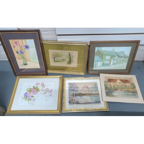 286 - Six various watercolours, all framed (6)