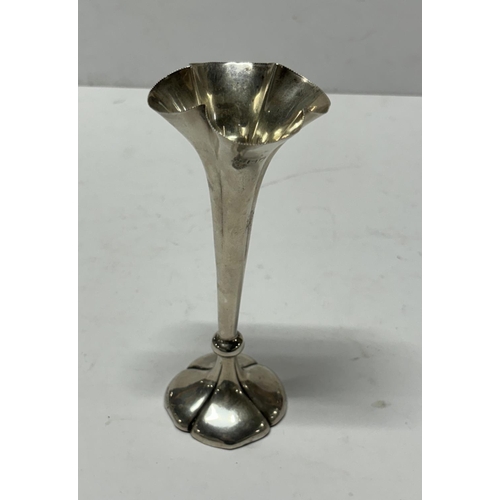 12 - Antique London silver weight based bud vase