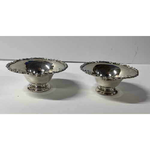 16 - Pair of Mappin & Webb, Sheffield silver bon bon dishes,

134 grams