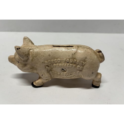 107 - Metal Pig, money box