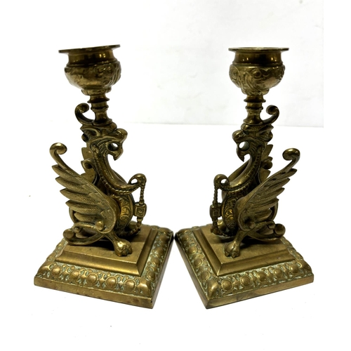 108 - Fine quality pair of antique brass 