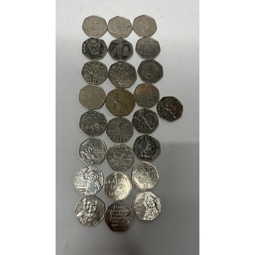 125 - 25 Collectable coins 50ps