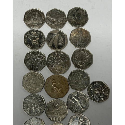 125 - 25 Collectable coins 50ps