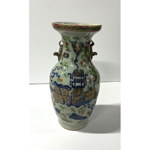 160 - Antique Chinese famille rose vase,

34cm tall