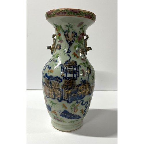 160 - Antique Chinese famille rose vase,

34cm tall