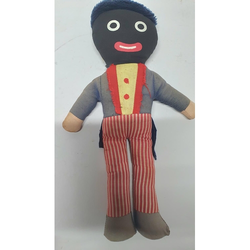 203 - Old stuffed Golly doll together with a 