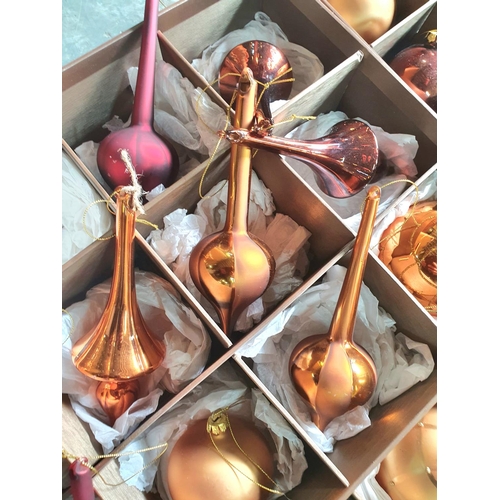 204 - Two large boxes containing very high quality Christmas tree baubles (Qty)