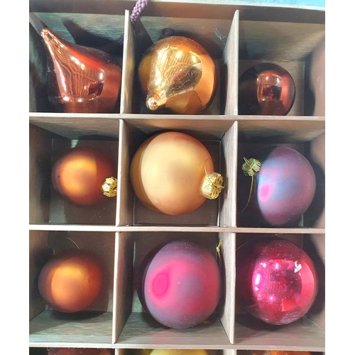 204 - Two large boxes containing very high quality Christmas tree baubles (Qty)