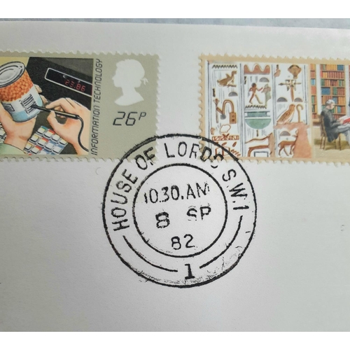 247 - Twelve QEII 1983 FDC with House of Lords cancelations (12)