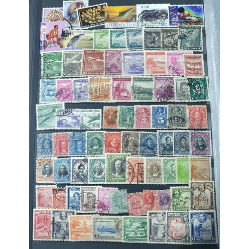 255 - Red WHS stamp stock book containing a large quantity of world stamps, mainly used unmounted, both 19... 