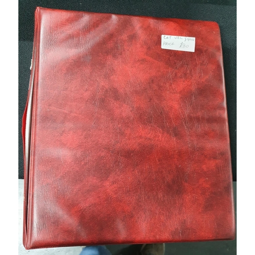 259 - Burgundy album containing a large quantity of Jersey and Guernsey booklets, both pre and post decima... 