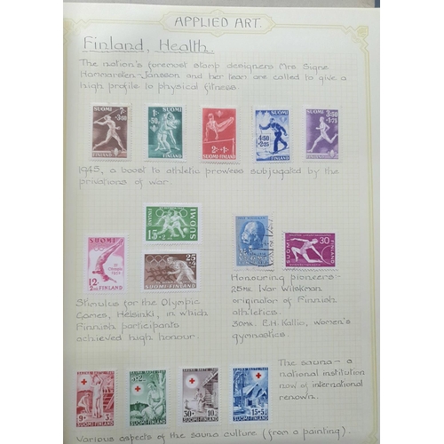 276 - Red stamp album containing 20thC Finland, used mounted stamps including high values (Qty)