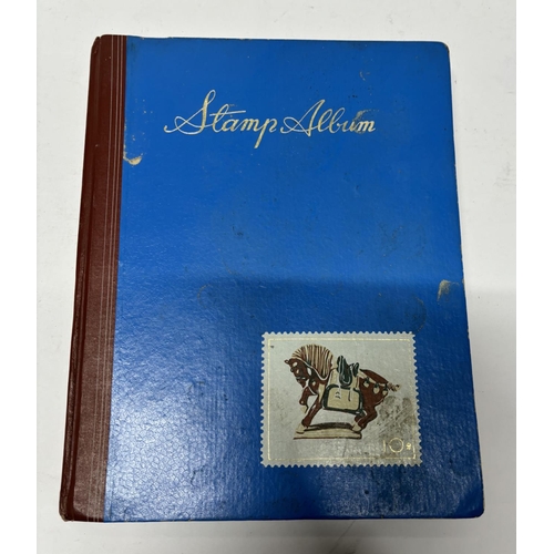 279 - Blue Stamp Album containing world stamps, mainly used unmounted including a large quantity of bird r... 