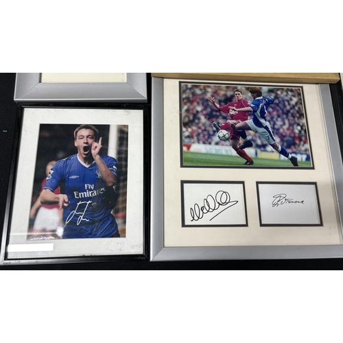 93 - Collection of five signed pictures of football players including Michael Owen, John Terry etc. (5)