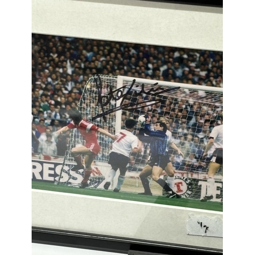 224 - Three Signed pictures including 1966 World cup winner Peter Shilton (3)