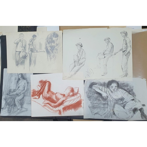 700 - Huge quantity of drawings and figure studies, various artists, all unframed (Qty)