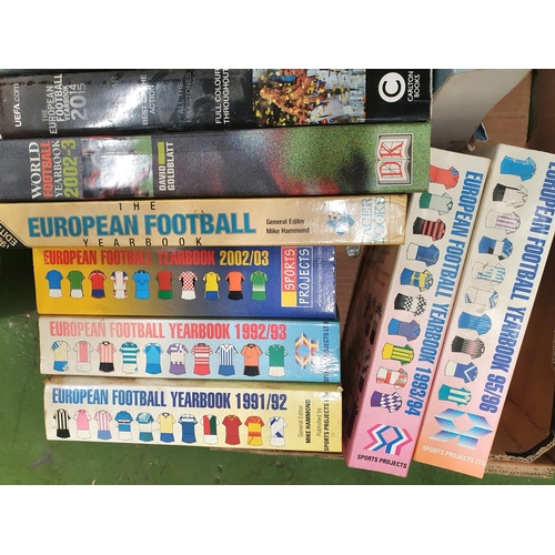 770 - Box containing 15 books relating to European and World football stats and facts mainly 200-2015 (15)