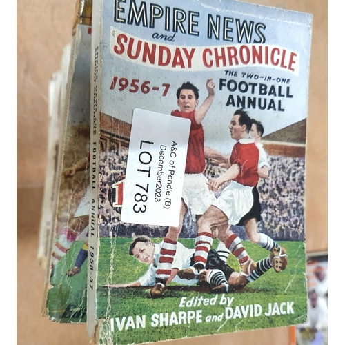 783 - Collection of Empire news and Sunday Chronicle, 2 in 1 football annuals 1928-1957 (10)