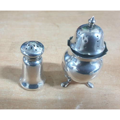 7 - Birmingham silver salt and pepper pots