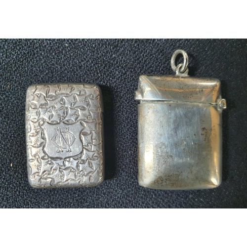 17 - Two Edwardian hallmarked silver vesta cases (2),

40 grams