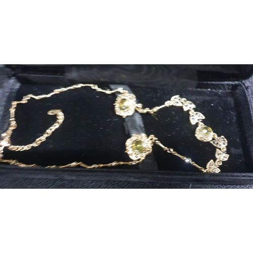 57 - Fine quality necklace and earring set by Monet in presentation box