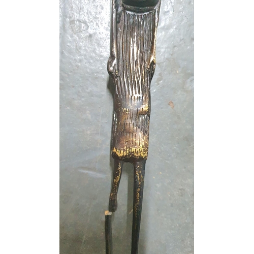 100 - Tall bronze figurine of an African gentleman in the style of Modigliani (a/f),

approx 200 grams    ... 