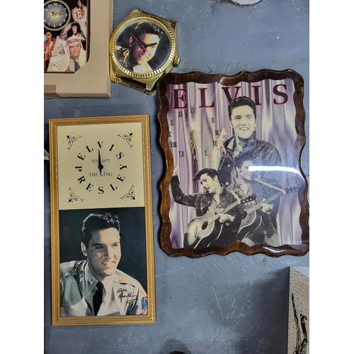 195 - Large quantity of Elvis Themed wall clocks