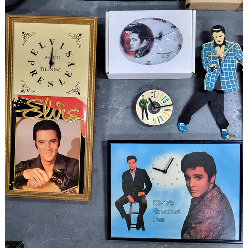 195 - Large quantity of Elvis Themed wall clocks