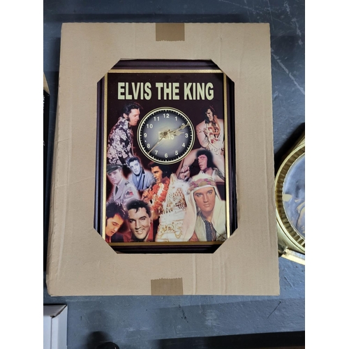 195 - Large quantity of Elvis Themed wall clocks